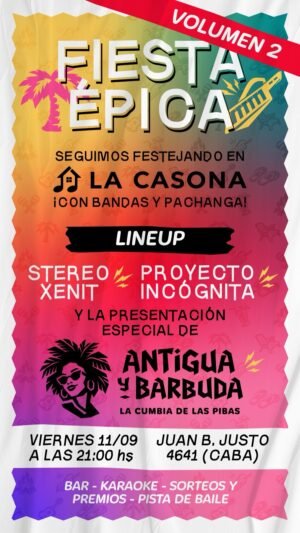 Fiesta Épica | Viernes 11 de Septiembre